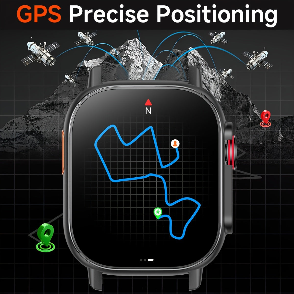 COIUSOR High-Precision GPS Smartwatch with Wireless Calling, Compass & LED, IPS HD Display