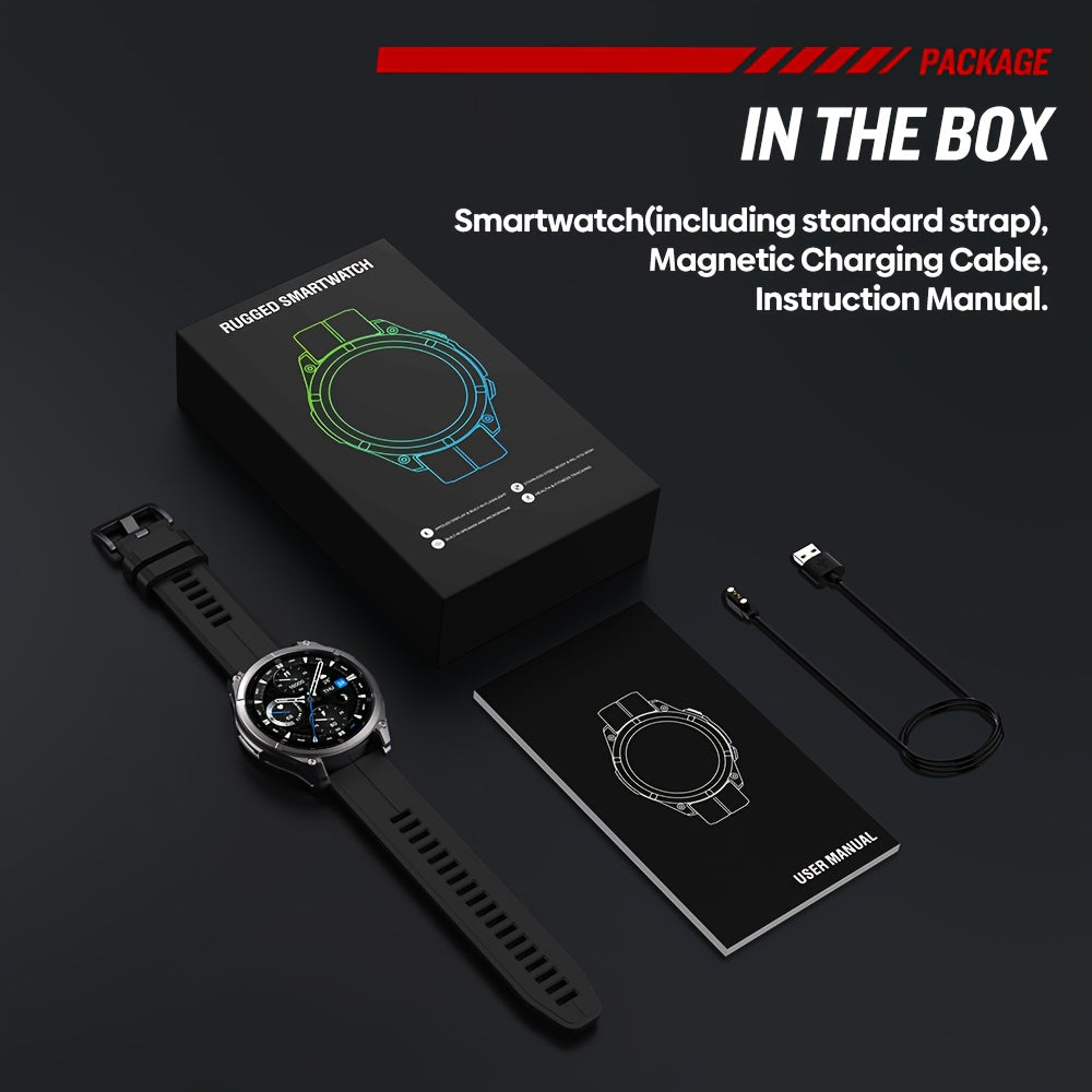 Ciberer Smartwatch Fitness Tracker: Wireless Calls, LED Flashlight, Voice Assistant