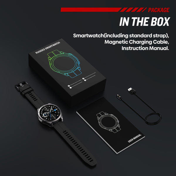 Ciberer Smartwatch Fitness Tracker: Wireless Calls, LED Flashlight, Voice Assistant