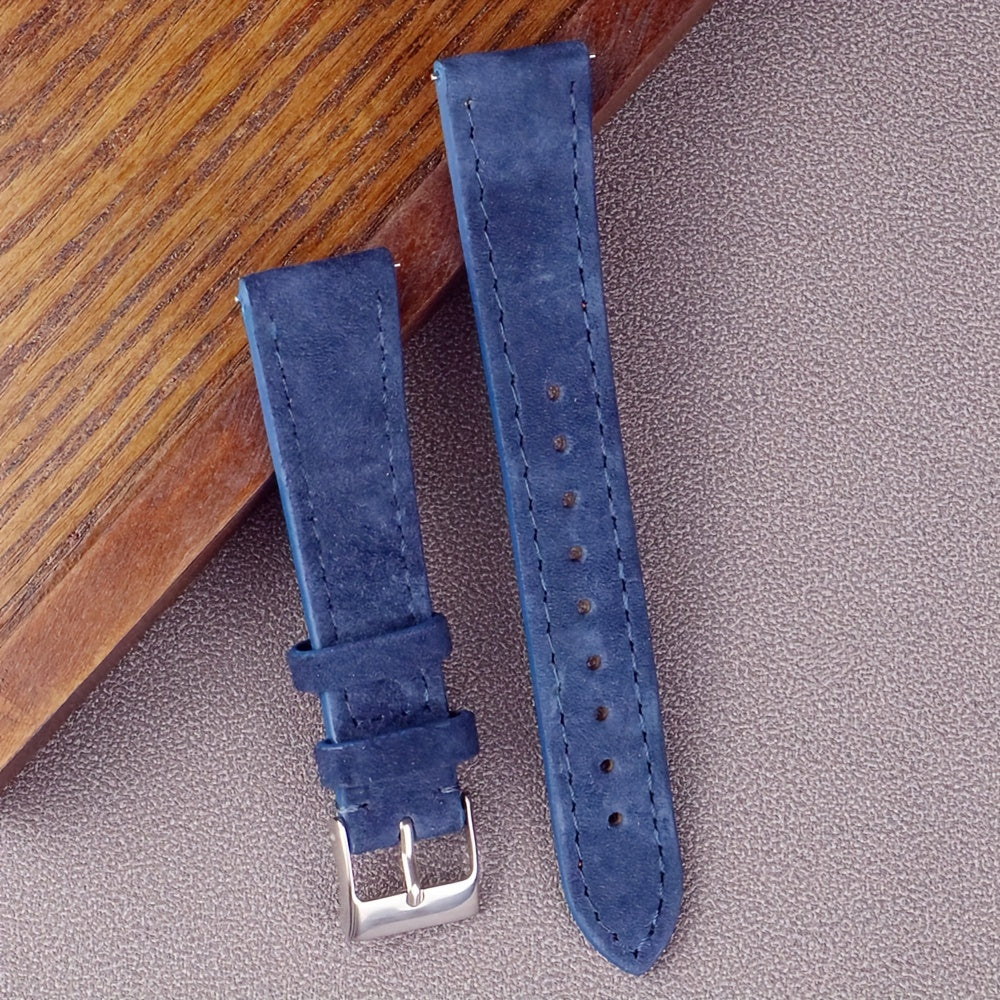 Premium Leather Suede Watch Strap Watchband Gray Blue Brown Watch Bands Quick Release Wristband Belt Accessories for Men